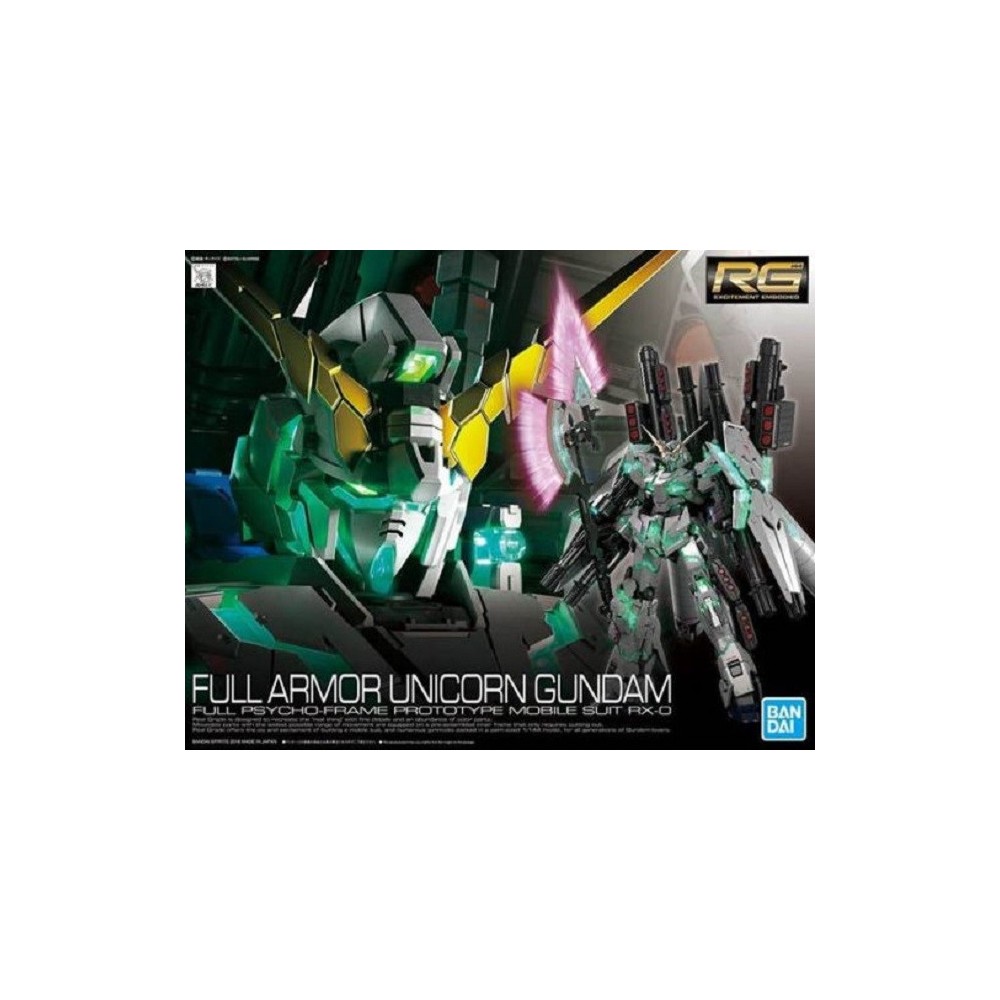REAL GRADE RG UNICORN FULL ARMOR GUNDAM 1/144 MODEL KIT ACTION FIGURE BANDAI