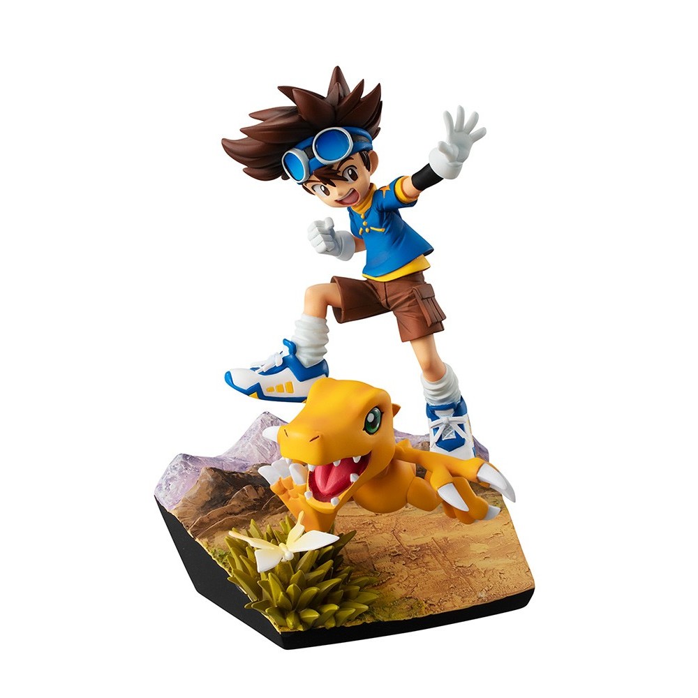 DIGIMON - YAGAMI TAIICHI AND AGUMON 20TH ANNIVERSARY 15CM STATUE FIGURE MEGAHOUSE