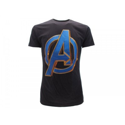 MAGLIA T SHIRT MARVEL AVENGERS LOGO BLUE