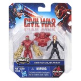 MARVEL MINIVERSE CIVIL WAR - IRON MAN VS BLACK WIDOW ACTION FIGURE HASBRO