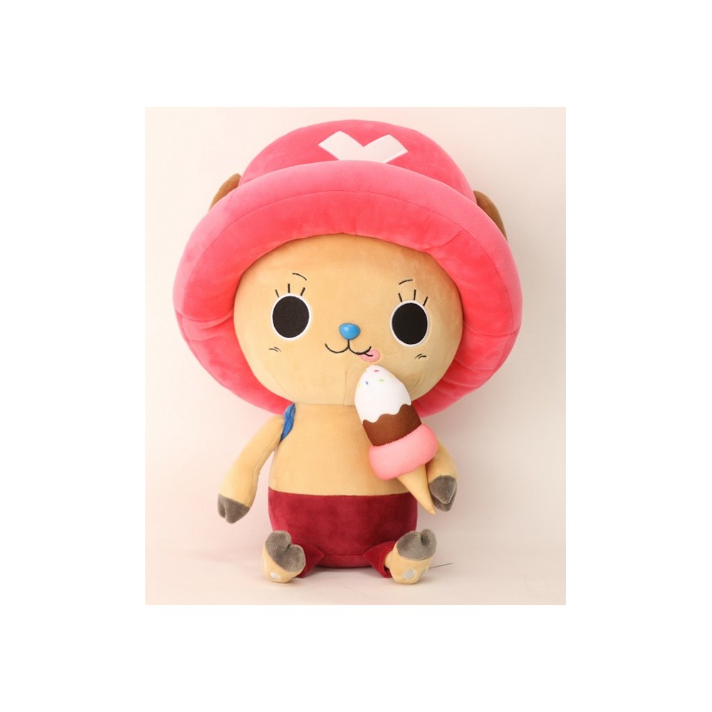 PUPAZZO PELUCHE ONE PIECE NEW WORLD - TONY CHOPPER ICE CREAM 45CM PLUSH SAKAMI MERCHANDISE