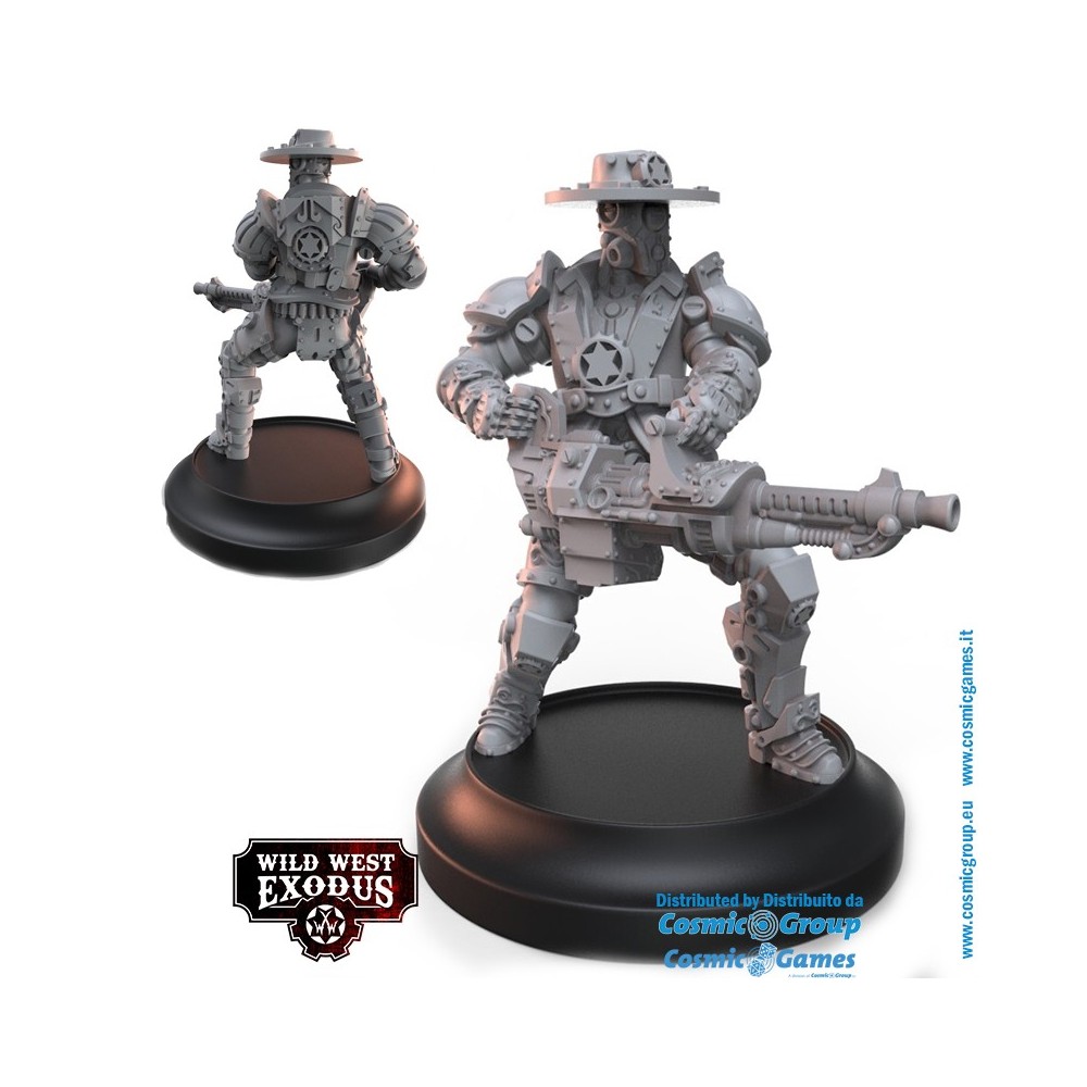 WARCRADLE STUDIOS WILD WEST EXODUS ARMOURED JUSTICE POSSE SET RESIN MINIATURES