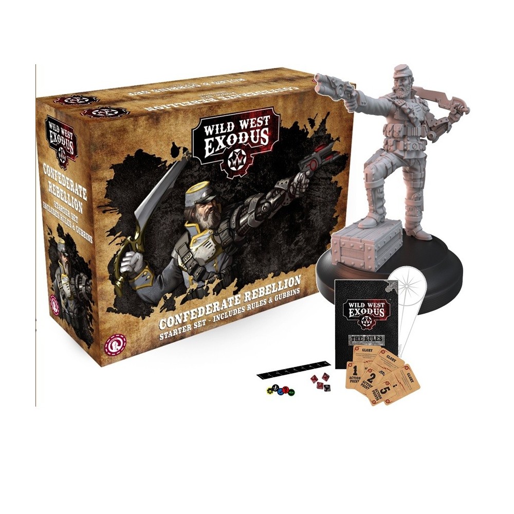 WILD WEST EXODUS CONFEDERATE REBELLION STARTER SET RESIN MINIATURES WARCRADLE STUDIOS
