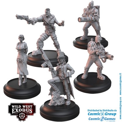 WILD WEST EXODUS FATHER OF THE ENLIGHTENED POSSE SET RESIN MINIATURES WARCRADLE STUDIOS
