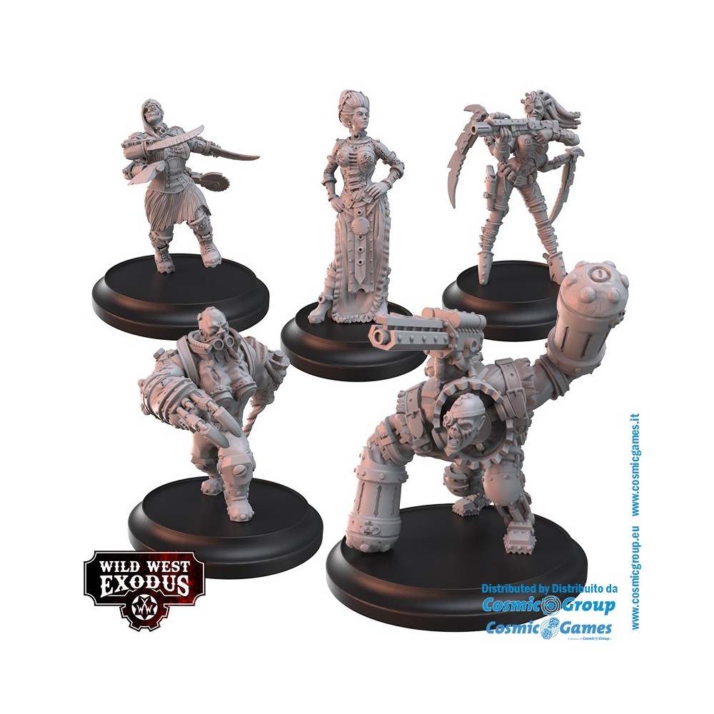 WILD WEST EXODUS GALVANIC MYSTERIES POSSE SET RESIN MINIATURES WARCRADLE STUDIOS