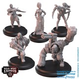 WILD WEST EXODUS GALVANIC MYSTERIES POSSE SET RESIN MINIATURES WARCRADLE STUDIOS