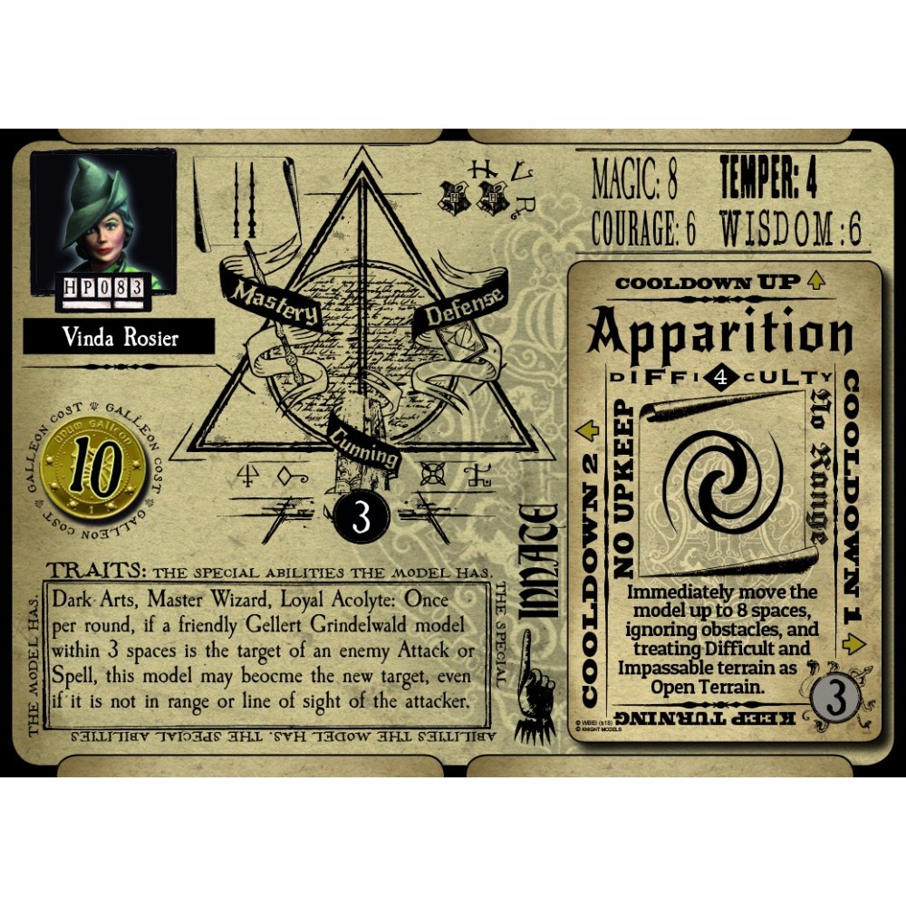 HARRY POTTER MINIATURES ADVENTURE GAME - FANTASTIC BEASTS GRINDELWALD'S FOLLOWERS MINI RESIN STATUE FIGURE KNIGHT MODELS