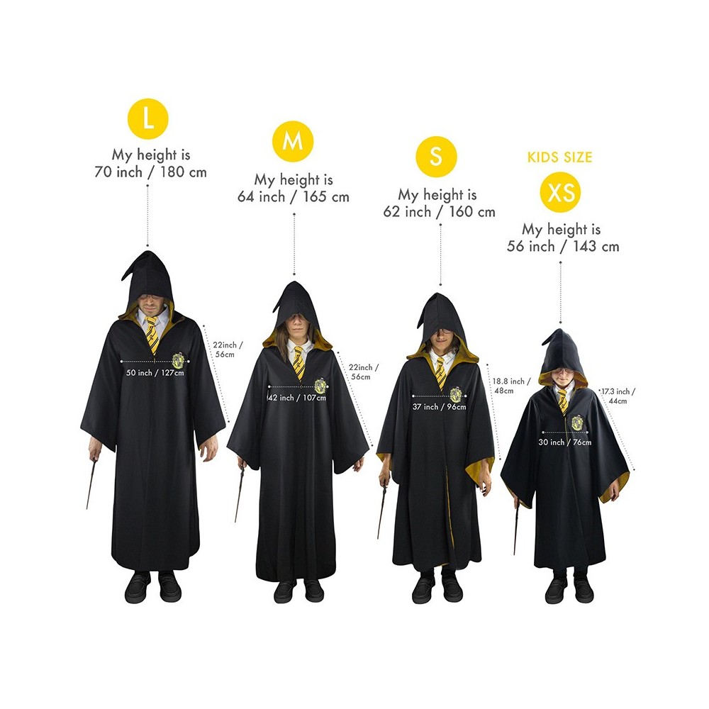 HARRY POTTER WIZARD ROBE TUNICA MAGO TASSOROSSO TAGLIA XS BIMBO CINEREPLICAS