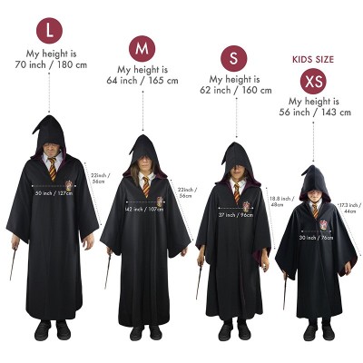 HARRY POTTER WIZARD ROBE TUNICA MAGO GRIFFONDORO TAGLIA L CINEREPLICAS