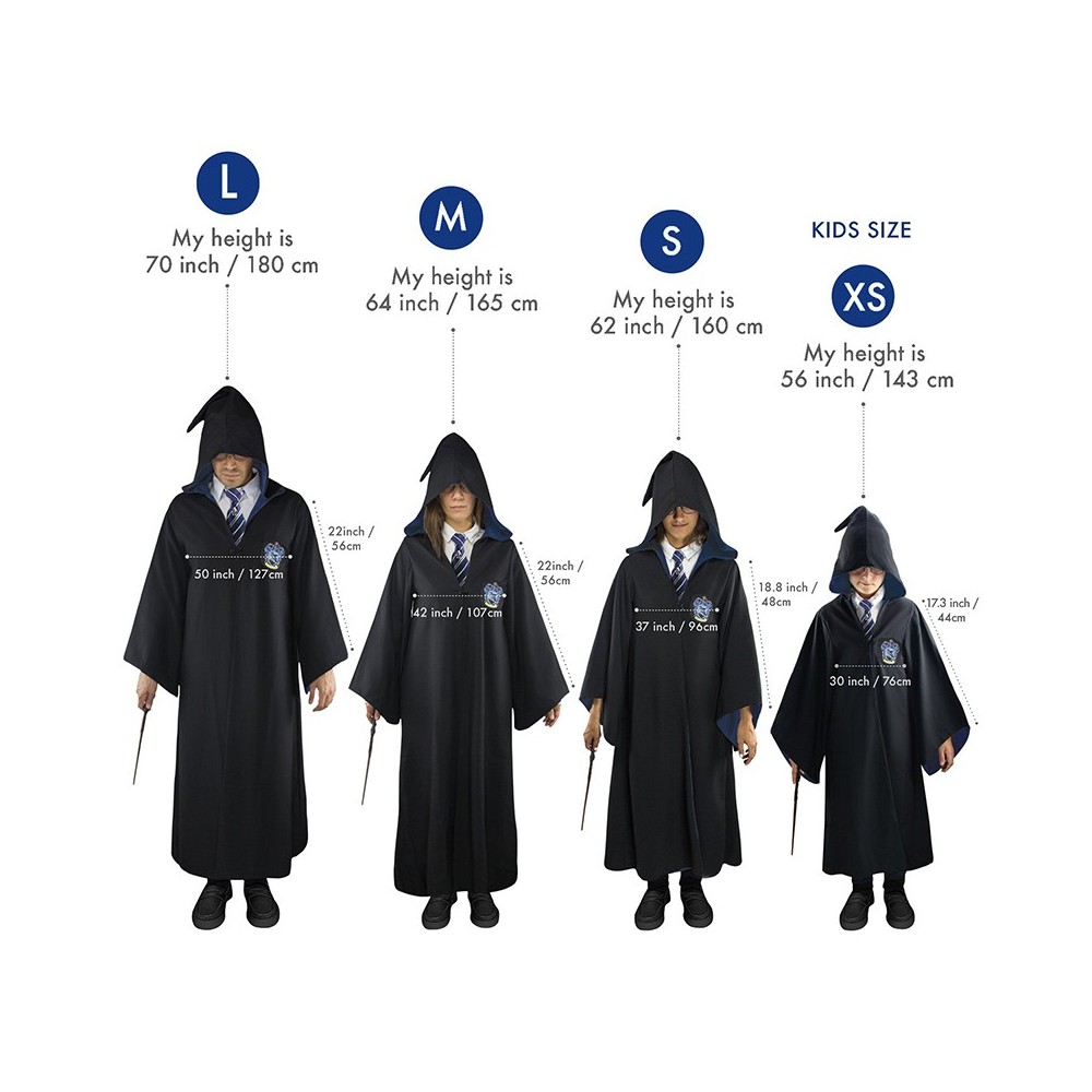 HARRY POTTER WIZARD ROBE TUNICA MAGO CORVONERO TAGLIA M CINEREPLICAS