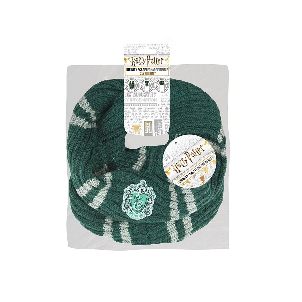 HARRY POTTER SLYTHERIN SERPEVERDE INFINITE SCARF SCIARPA AD ANELLO CINEREPLICAS