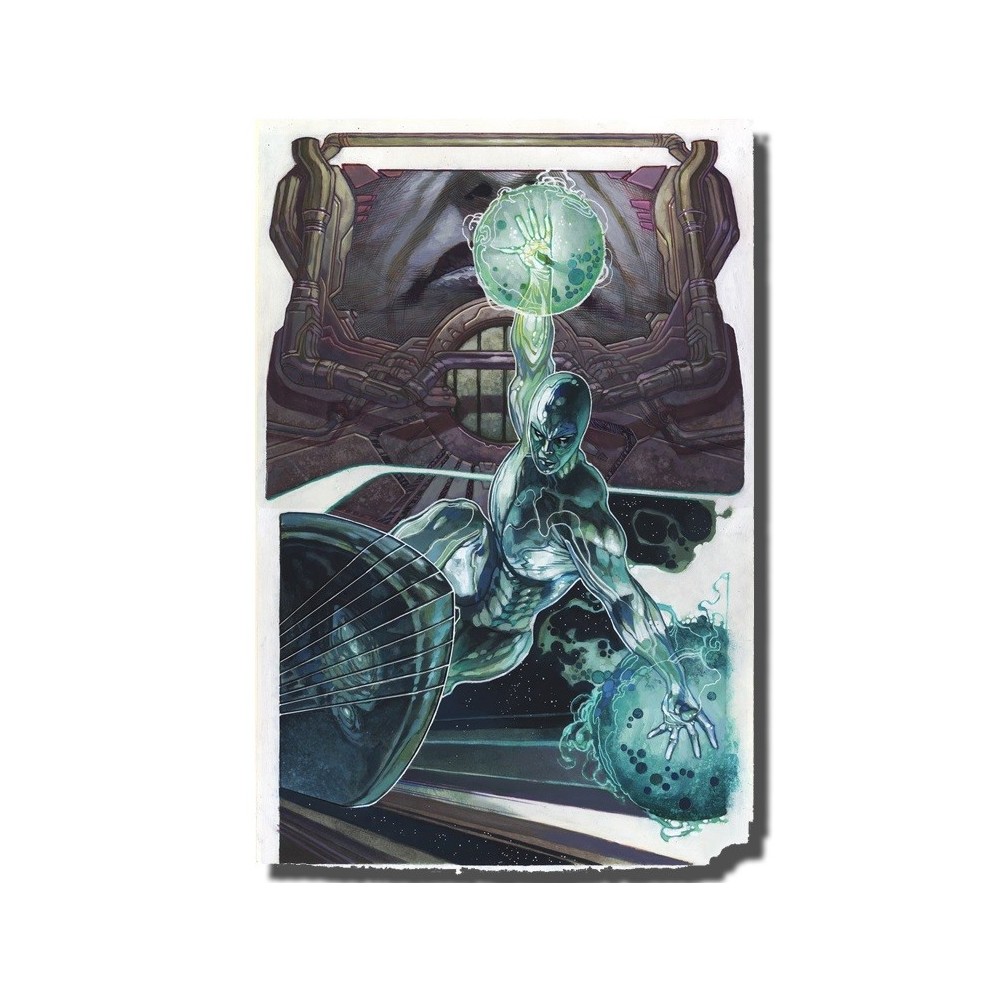 SILVER SURFER LYTHOGRAPHY LITOGRAFIA BY SIMONE BIANCHI 43 X 25 CM