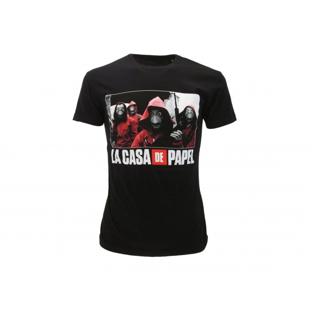 MAGLIA T SHIRT LA CASA DE PAPEL LA CASA DI CARTA NERA
