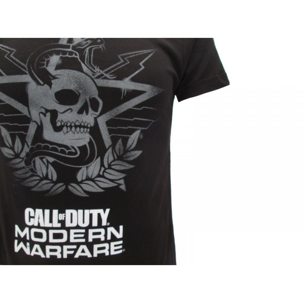 MAGLIA T SHIRT CALL OF DUTY MODERN WARFARE NERA
