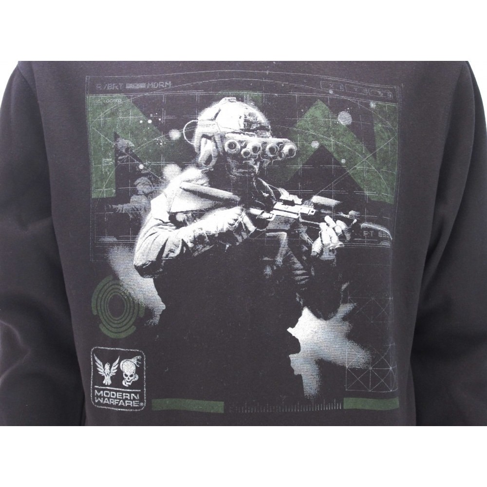 FELPA HOODIE CALL OF DUTY MODERN WARFARE SOLDIER NERA