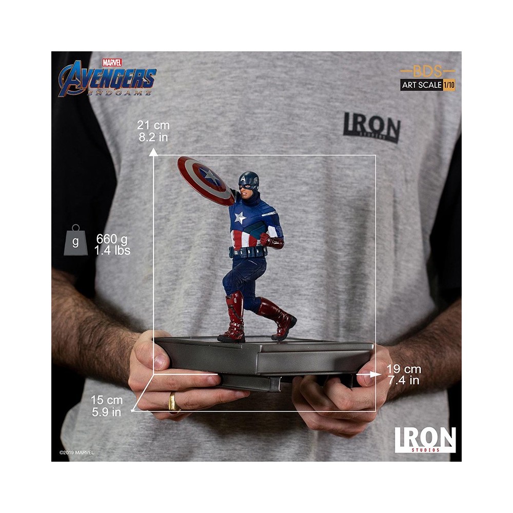 AVENGERS ENDGAME - CAPTAIN AMERICA 2012 BDS ART SCALE 1/10 STATUE FIGURE IRON STUDIOS