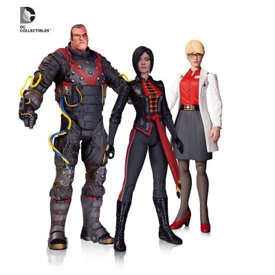 BATMAN ARKHAM ORIGINS HARLEEN QUINZEL ELECTROCUTIONER LADY SHIVA 3-PACK FIGURE DC COLLECTIBLES