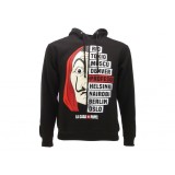 FELPA HOODIE LA CASA DE PAPEL LA CASA DI CARTA NOMI NERA
