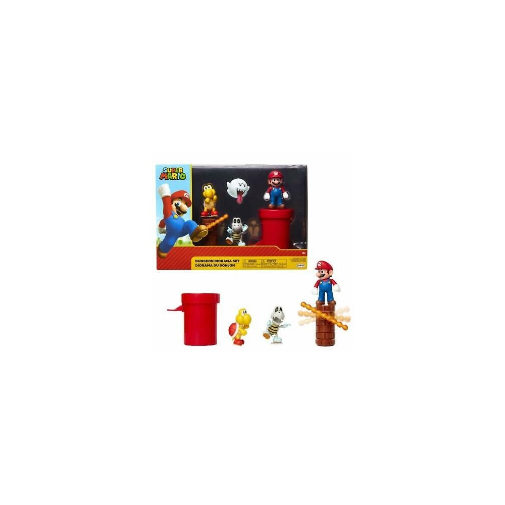 JAKKS PACIFIC INC. NINTENDO SUPER MARIO DUNGEON DIORAMA SET ACTION FIGURES