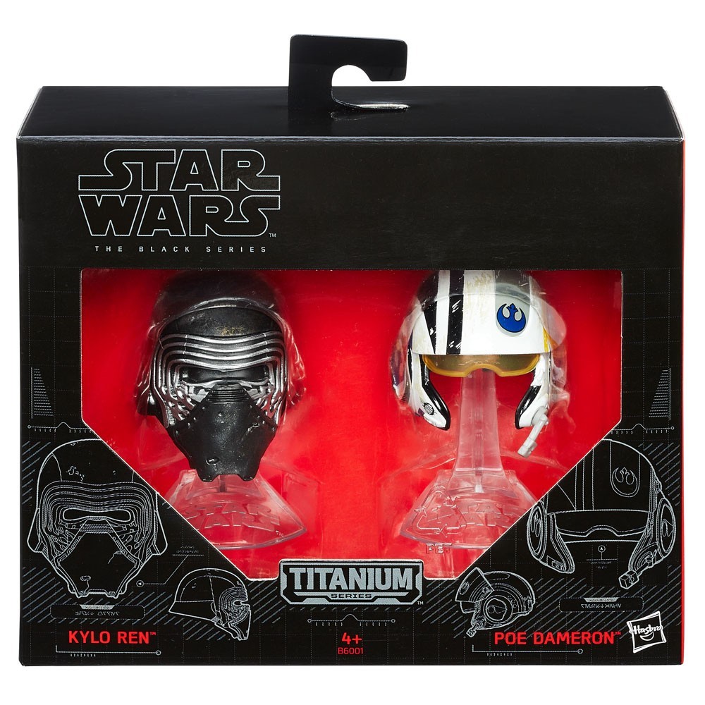 STAR WARS THE BLACK SERIES - KYLO REN + POE DAMERON DIE CAST HELMETS HASBRO