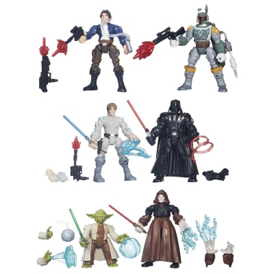 STAR WARS HERO MASHERS - HAN SOLO VS BOBA FETT ACTION FIGURE HASBRO