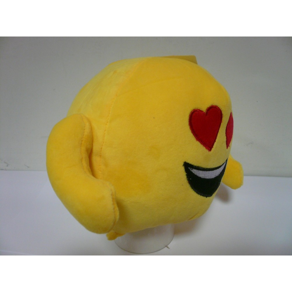 PUPAZZO PELUCHE EMOTICON IMOJI BALL CUORI 18CM