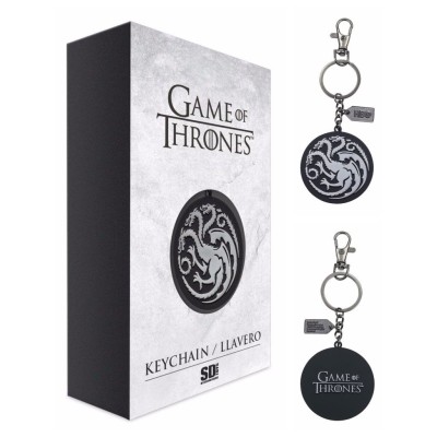 GAME OF THRONES TARGARYEN SILVER LOGO METAL KEYCHAIN PORTACHIAVI SD TOYS