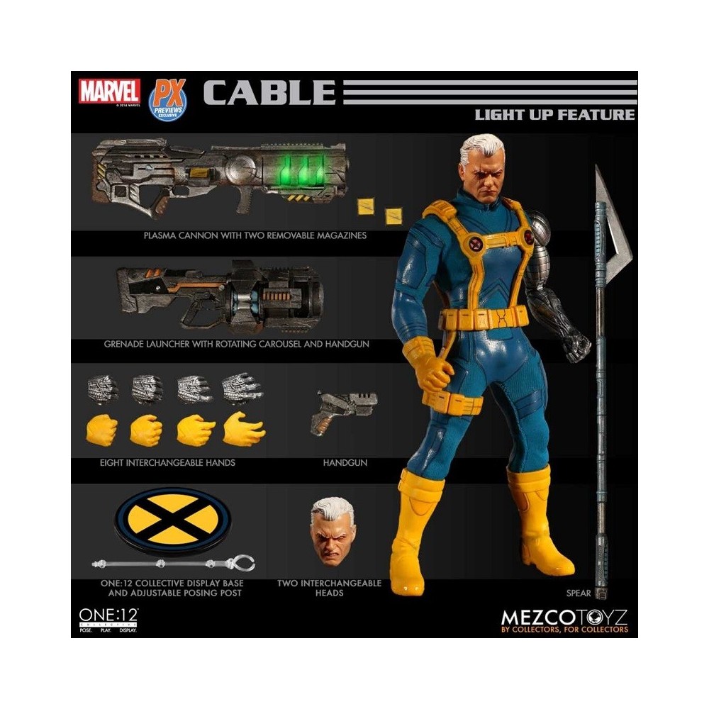 X-MEN - CABLE ONE:12 COLLECTIVE ACTION FIGURE MEZCO TOYS