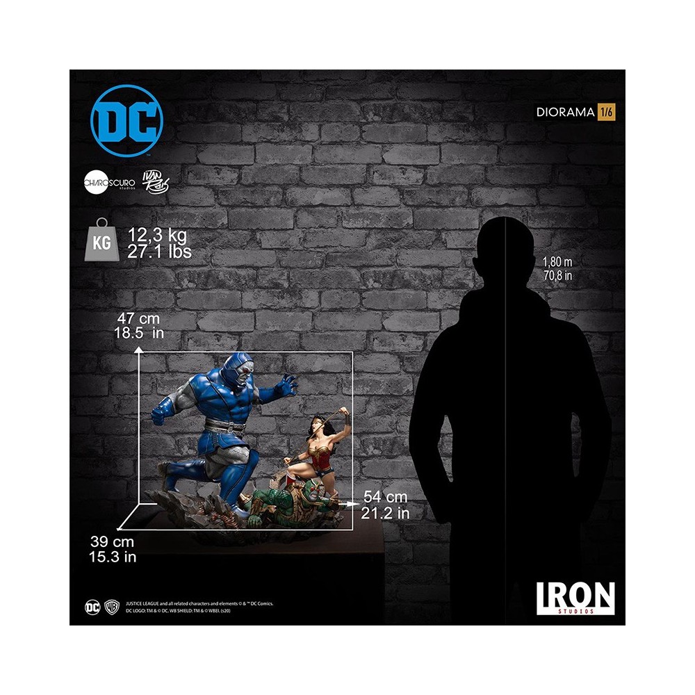 WONDER WOMAN VS DARKSEID 1/6 DIORAMA 47 CM STATUE FIGURE IRON STUDIOS
