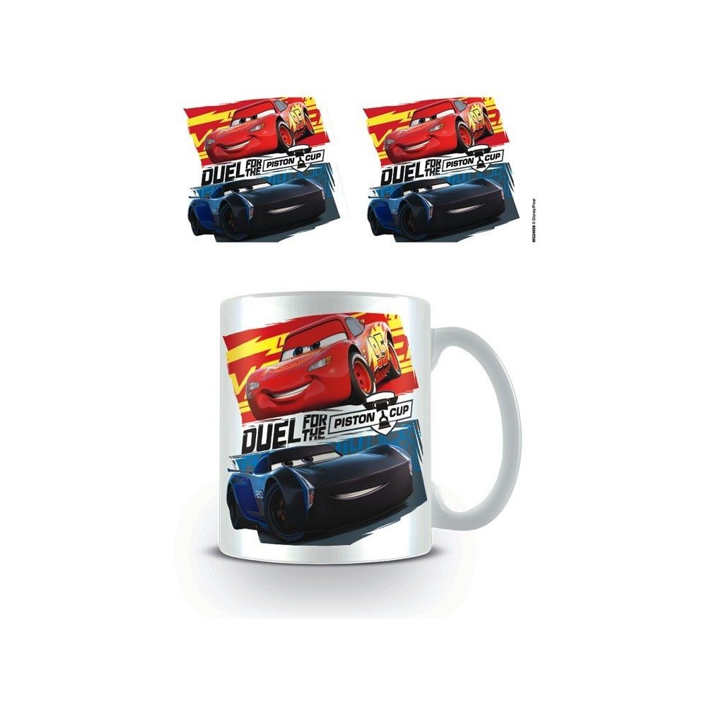 CARS DUEL FOR THE PISTON CUP CERAMIC MUG TAZZA IN CERAMICA PYRAMID INTERNATIONAL