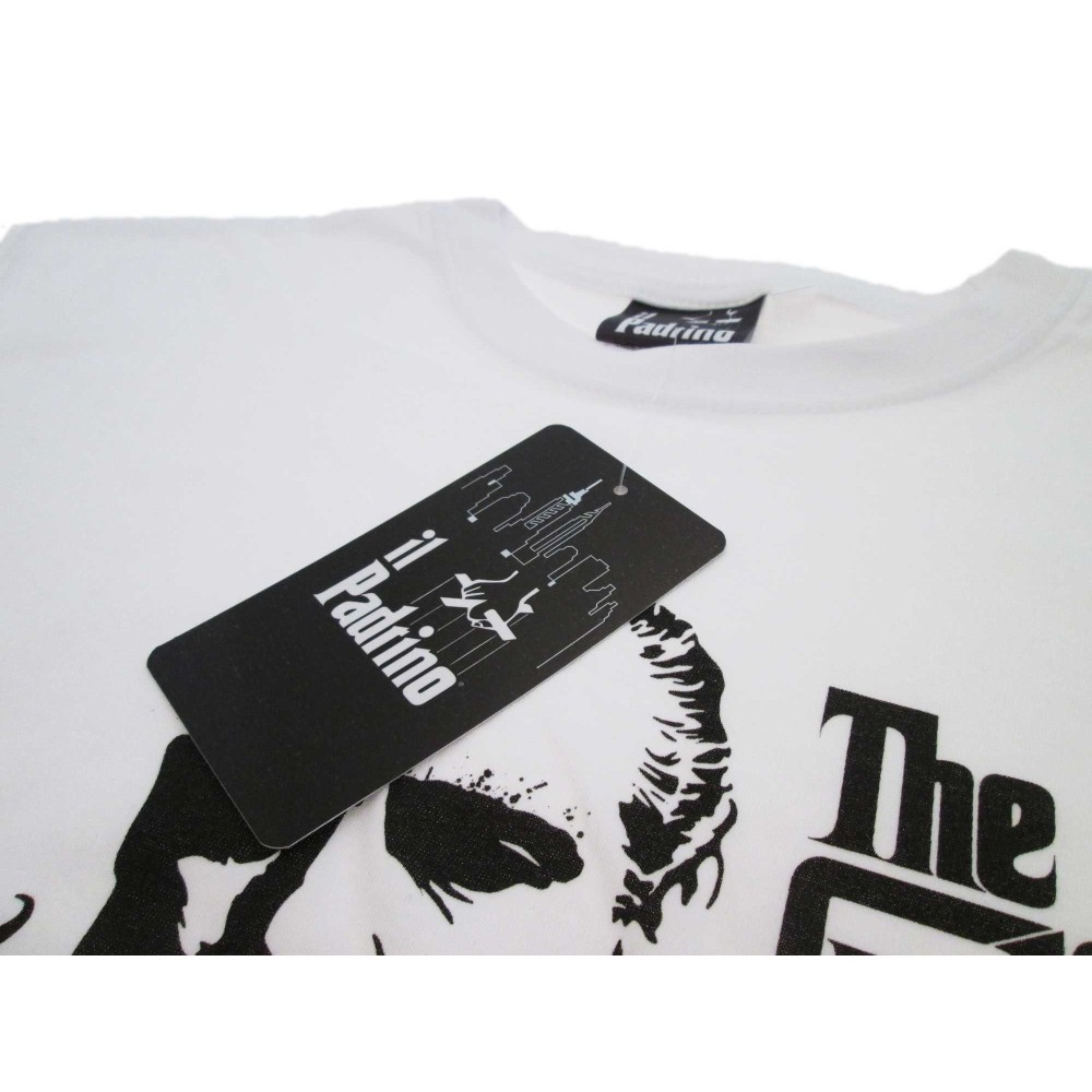 MAGLIA T SHIRT THE GODFATHER IL PADRINO BIANCA