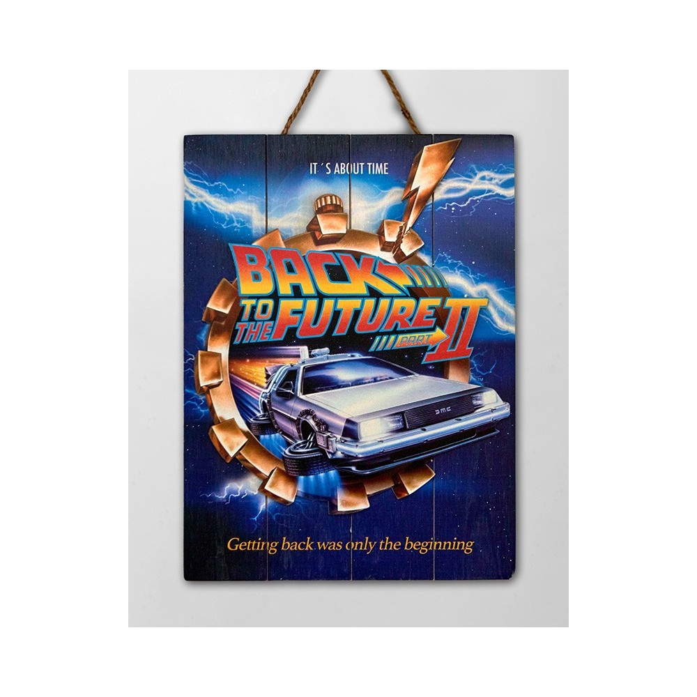 BACK TO THE FUTURE 2 WOOD PRINT STAMPA SU LEGNO DOCTOR COLLECTOR