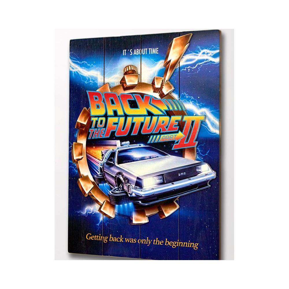 BACK TO THE FUTURE 2 WOOD PRINT STAMPA SU LEGNO DOCTOR COLLECTOR
