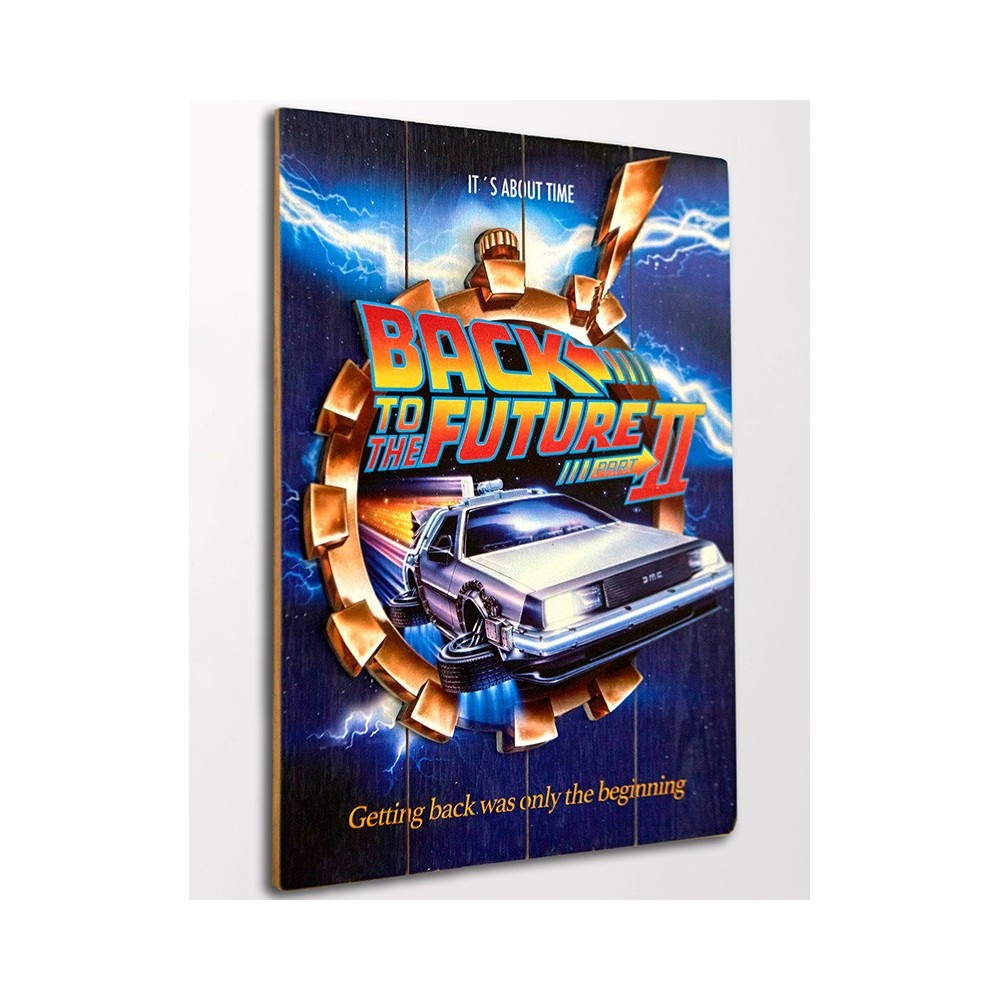 BACK TO THE FUTURE 2 WOOD PRINT STAMPA SU LEGNO DOCTOR COLLECTOR