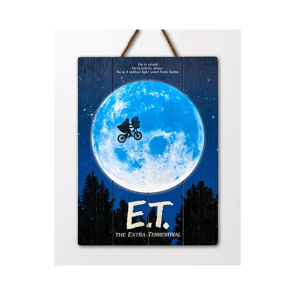 ET THE EXTRATERRESTRIAL WOOD PRINT STAMPA SU LEGNO DOCTOR COLLECTOR