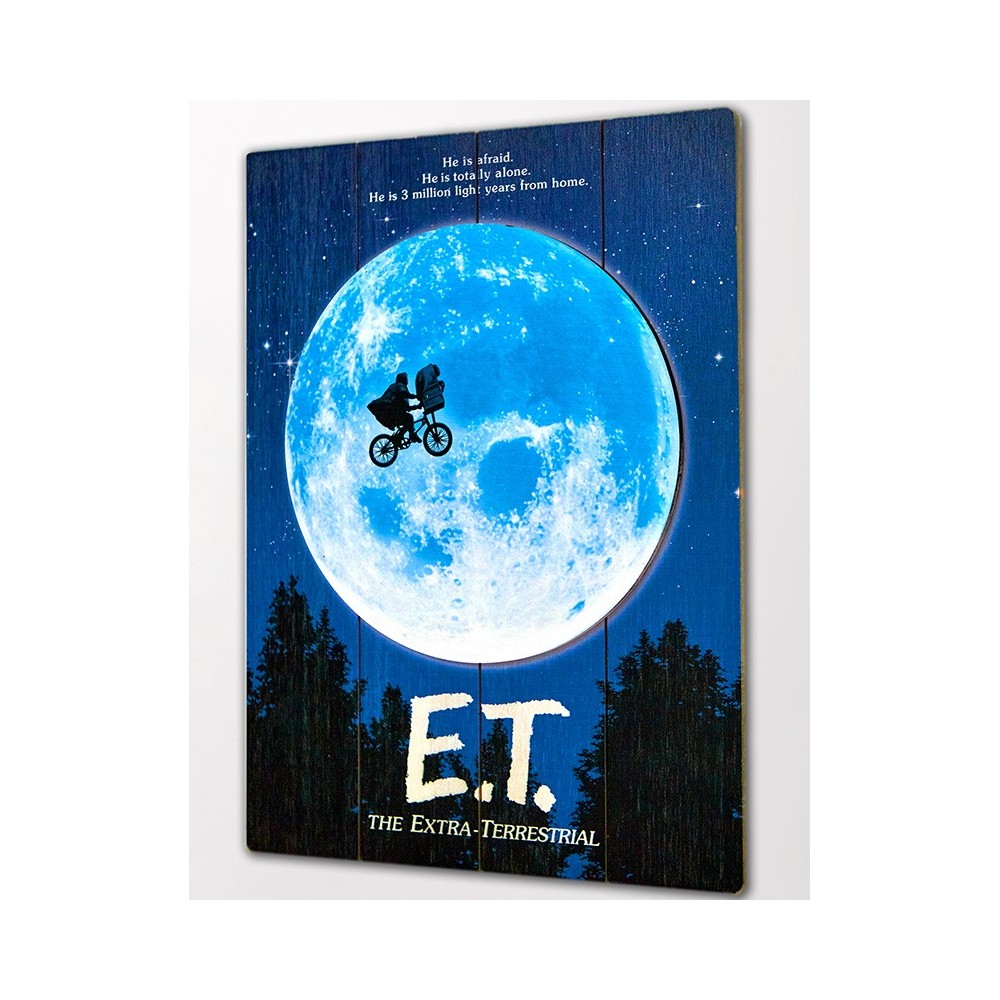 ET THE EXTRATERRESTRIAL WOOD PRINT STAMPA SU LEGNO DOCTOR COLLECTOR