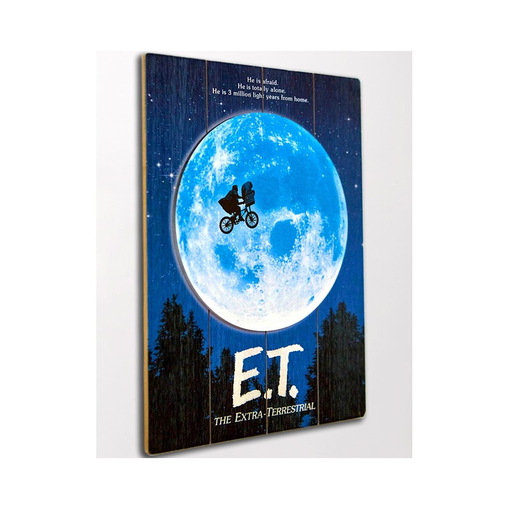 ET THE EXTRATERRESTRIAL WOOD PRINT STAMPA SU LEGNO DOCTOR COLLECTOR