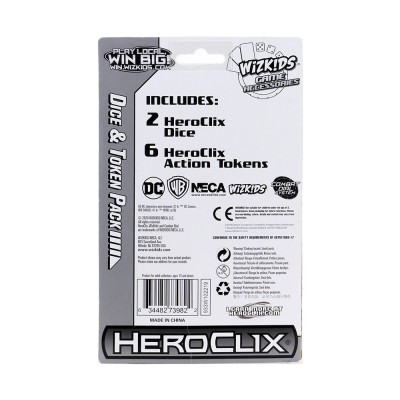 DC JUSTICE LEAGUE UNLIMITED HEROCLIX DICE AND TOKEN PACK WIZKIDS