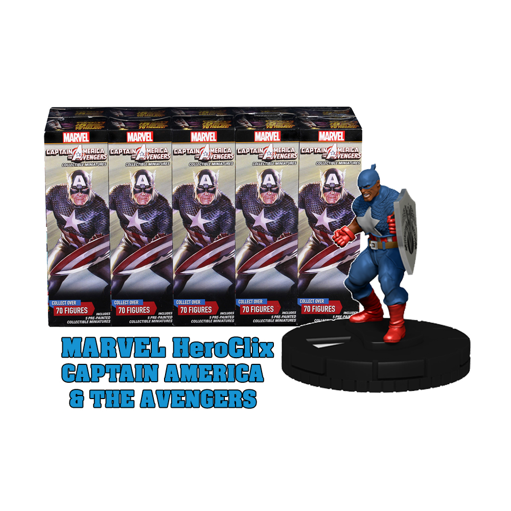 MARVEL HEROCLIX CAPTAIN AMERICA AND THE AVENGERS 10X BOOSTER BRICK WIZKIDS
