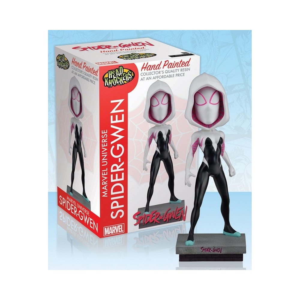 MARVEL SPIDER-GWEN BOBBLE HEAD KNOCKER FIGURE NECA