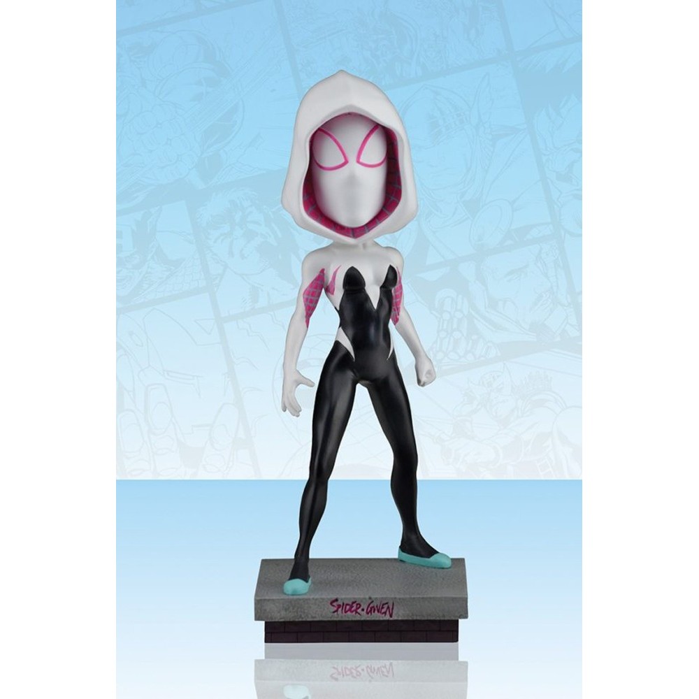 MARVEL SPIDER-GWEN BOBBLE HEAD KNOCKER FIGURE NECA