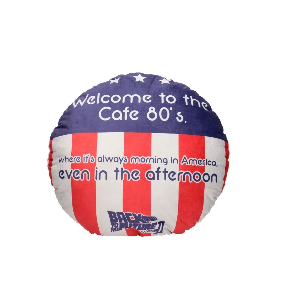 BACK TO THE FUTURE 80'S CAFE ROUND CUSHION PILLOW CUSCINO SD TOYS