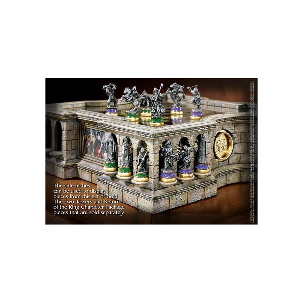 NOBLE COLLECTIONS THE LORD OF THE RINGS CHESS SET SCACCHIERA IN RESINA