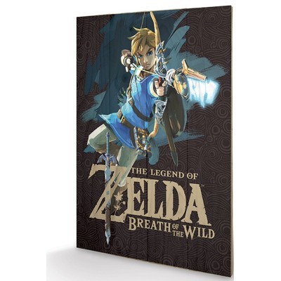THE LEGEND OF ZELDA GAME COVER WOOD PRINT STAMPA SU LEGNO PYRAMID INTERNATIONAL