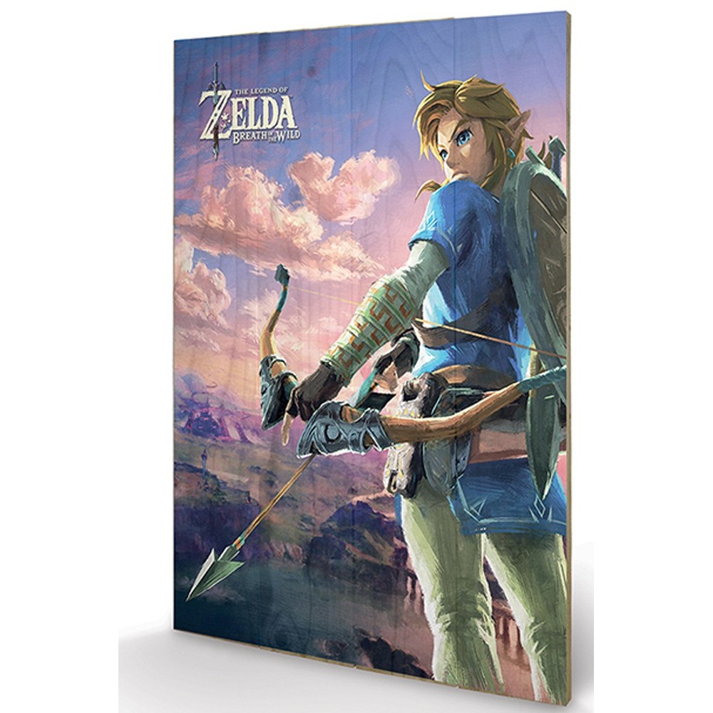 THE LEGEND OF ZELDA LANDSCAPE WOOD PRINT STAMPA SU LEGNO PYRAMID INTERNATIONAL