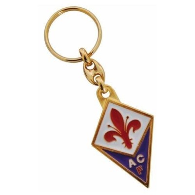 AC FIORENTINA LOGO METALLO KEYCHAIN PORTACHIAVI