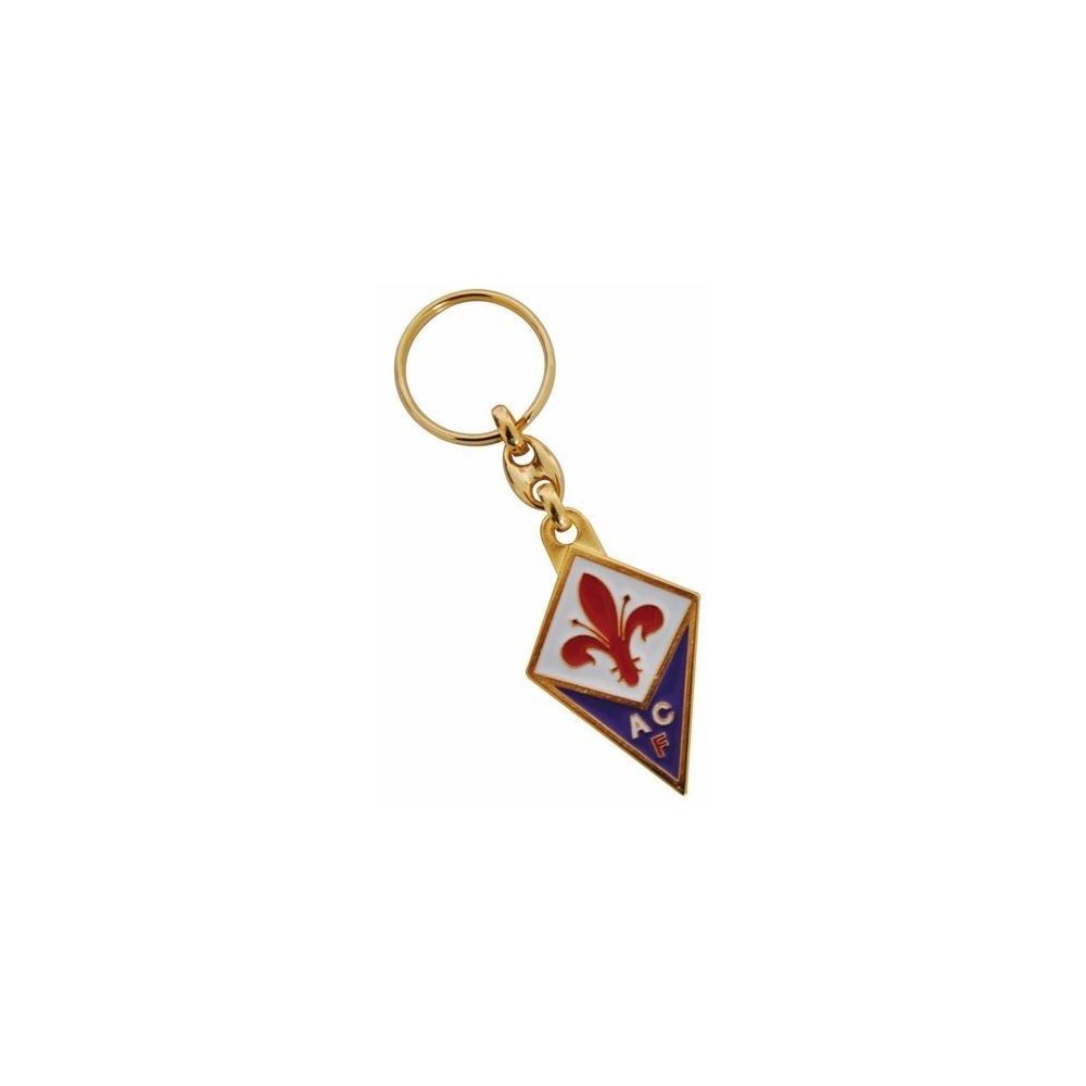 AC FIORENTINA LOGO METALLO KEYCHAIN PORTACHIAVI