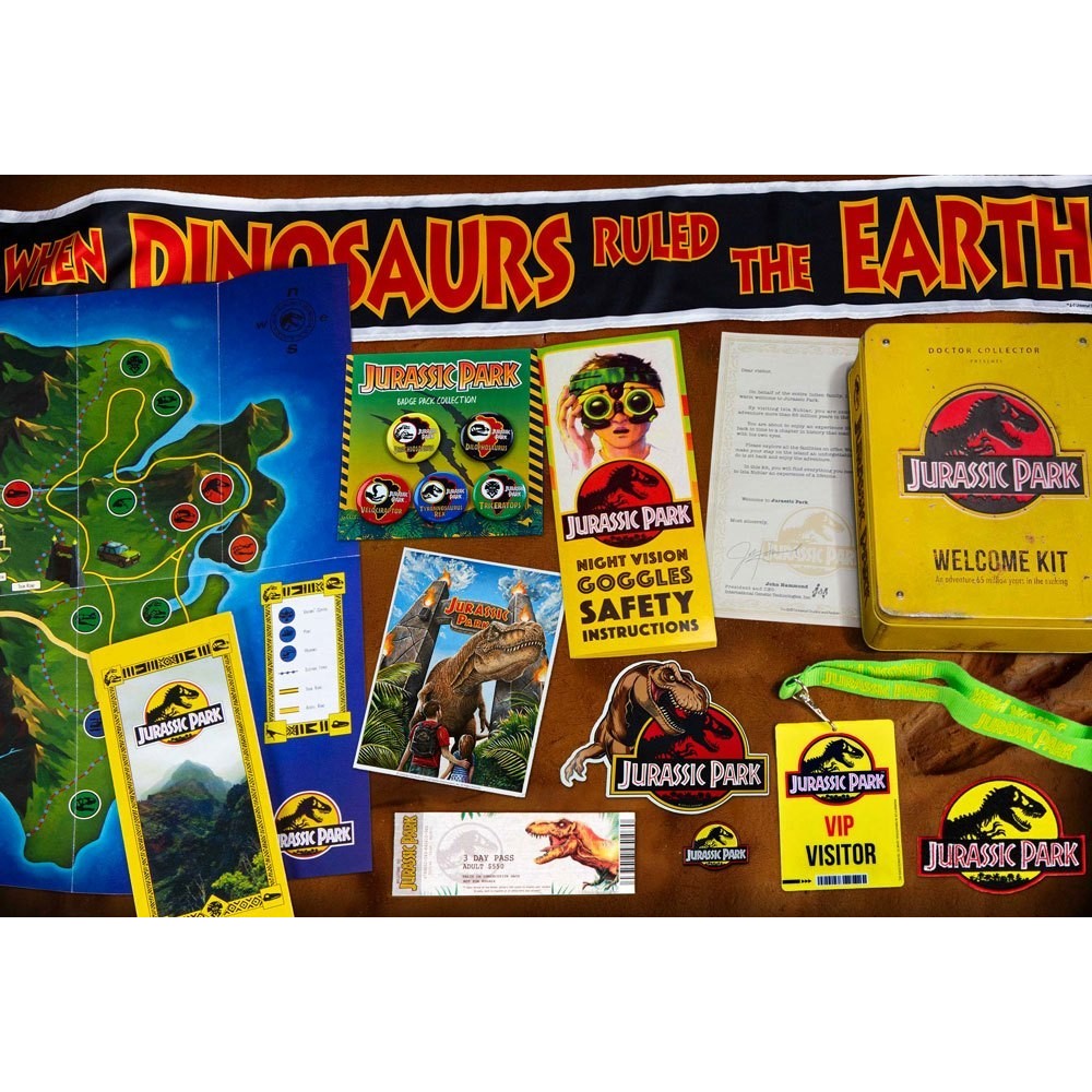 JURASSIC PARK WELCOME KIT SET DA COLLEZIONE DOCTOR COLLECTOR