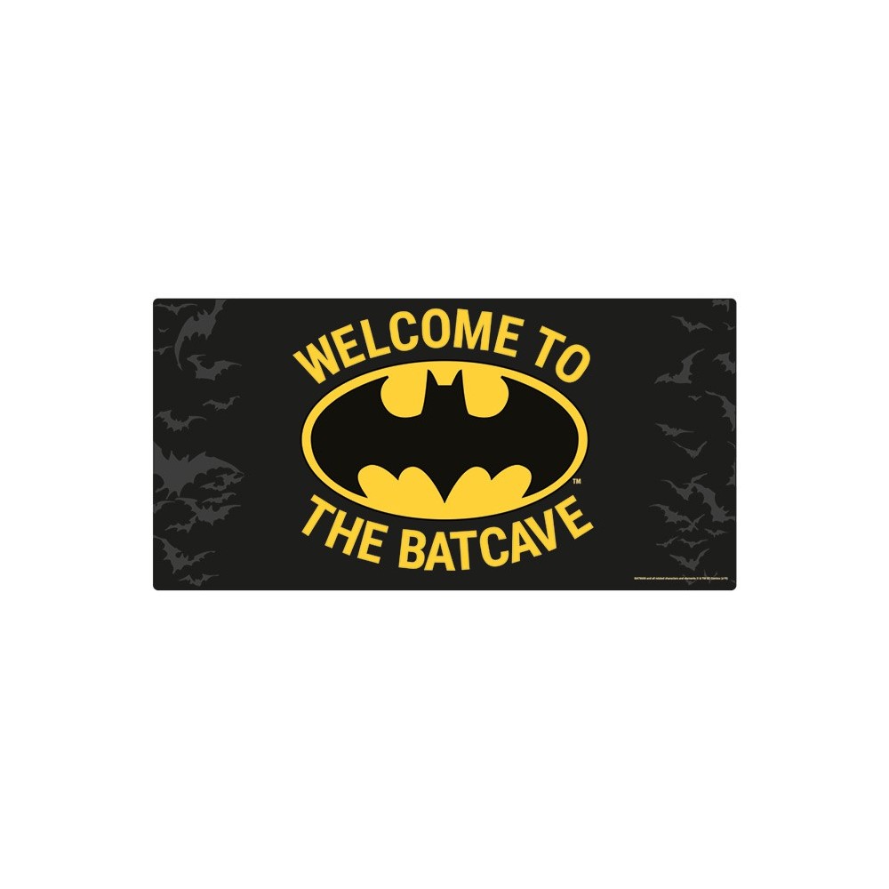 BATMAN WELCOME TO THE BATCAVE METAL SIGN TARGA PYRAMID INTERNATIONAL