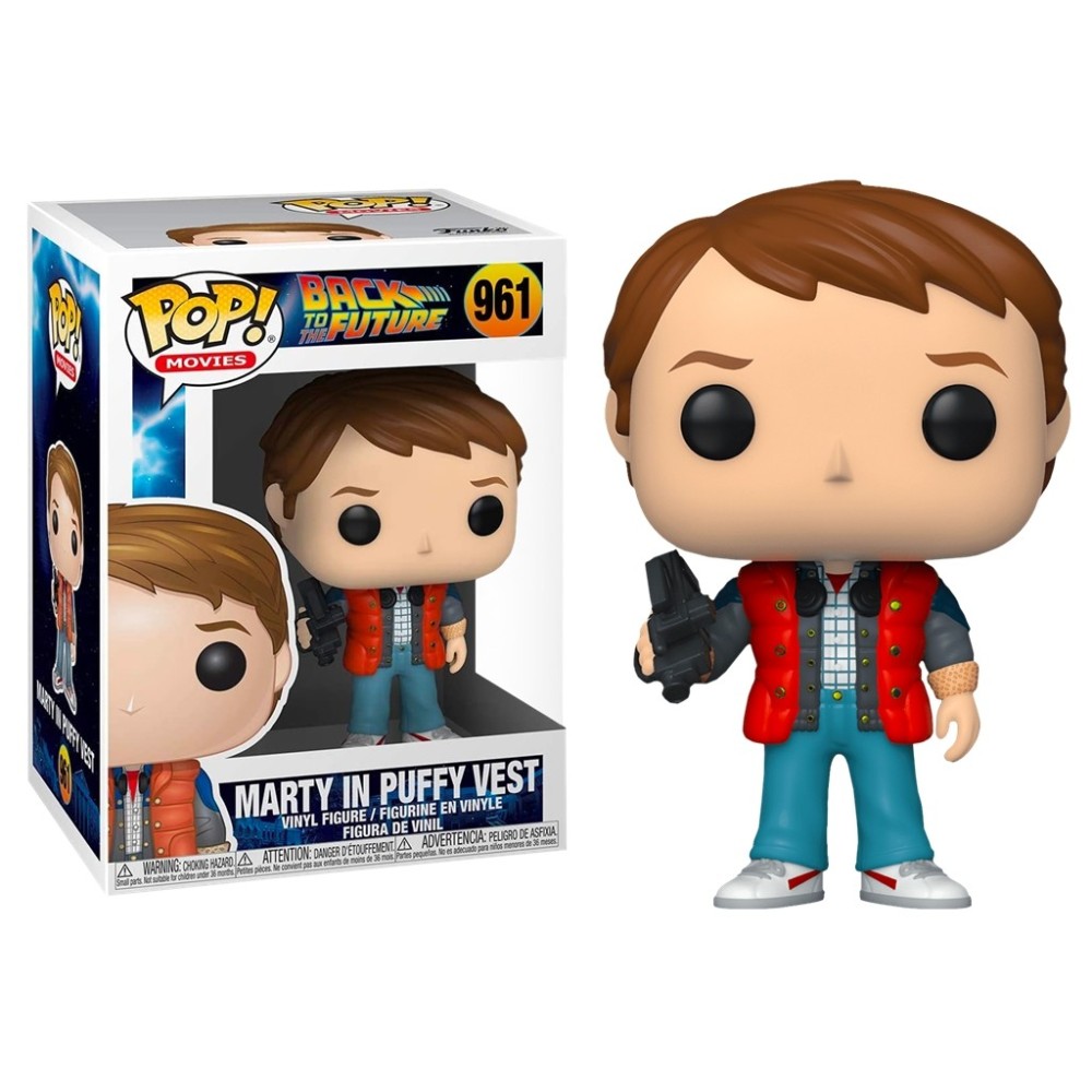 FUNKO POP! BACK TO THE FUTURE MARTY MCFLY IN PUFFY VEST BOBBLE HEAD KNOCKER FIGURE FUNKO